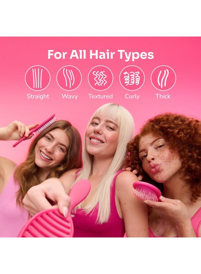 Wet Brush Original Detangler Hair Brush, Pink Frost - Ultra-Soft IntelliFlex Bristles - Detangling Brush Glides Through Tangles For All Hair Types (Wet Dry & Damaged Hair) - Women & Men - Image 4